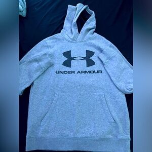 under armor fitted grey hoodie size M
